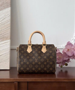 LV SPEEDY BANDOULIÈRE – 25 – BROWN – MONOGRAM CANVAS – GOLD