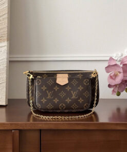 LV MULTI POCHETTE ACCESSOIRES – BROWN – MONOGRAM CANVAS – GOLD