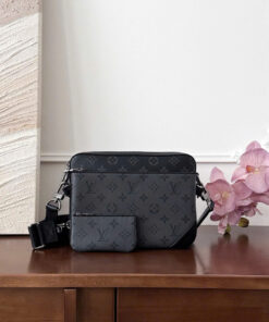 LV TRIO MESSENGER – BLACK – MONOGRAM ECLIPSE CANVAS & MONOGRAM ECLIPSE REVERSE – SILVER