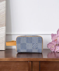 LV LOCKER DOPP KIT – BLUE – DENIM – GOLD