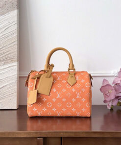 LV SPEEDY BANDOULIÈRE – 25 – SUMMER PEACH – MONOGRAM CANVAS – GOLD