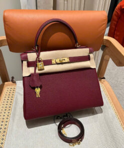 HERMES KELLY - 28 - ROUGE H - TOGO - GHW