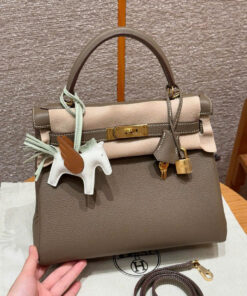 HERMES KELLY - 28 - ETOUPE - TOGO - GHW