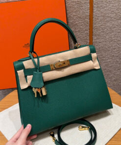 HERMES KELLY - 28 - MAKACHITE - EPSOM - GHW