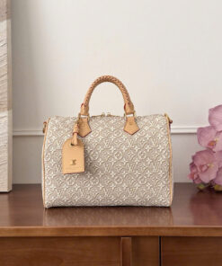 LV SPEEDY SOFT - 30 - GRAY - MONOGRAM EMBLÈME - GOLD