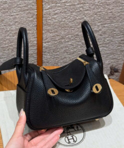HERMES LINDY – MINI – NOIR – CLEMENCE – GHW