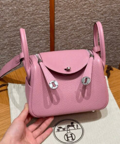 HERMES LINDY – MINI – MAUVE – CLEMENCE – PHW