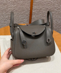 HERMES LINDY – MINI – GRIS ETAIN – CLEMENCE – PHW