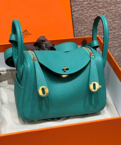 HERMES LINDY – MINI – VERT VERONE – CLEMENCE – GHW