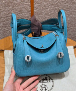 HERMES LINDY – MINI – BLUE DE NORD – CLEMENCE – PHW