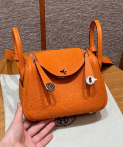 HERMES LINDY – MINI – ORANGE – CLEMENCE – PHW