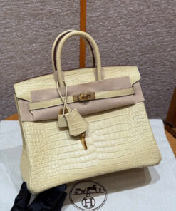 HERMES BIRKIN – 25 – VANILLE – ALLIGATOR – GHW