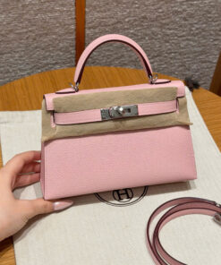 HERMES KELLY – MINI – ROSE SAKURA – CHERVE – PHW