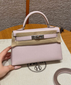 HERMES KELLY – MINI – MAUVE PALE – CHERVE – PHW