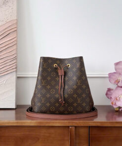 LV NÉONOÉ - MM – BROWN – MONOGRAM CANVAS – GOLD