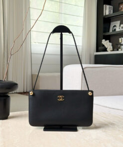 CHANEL 26S MAHJONG BAG - BLACK - LAMBSKIN - GOLD